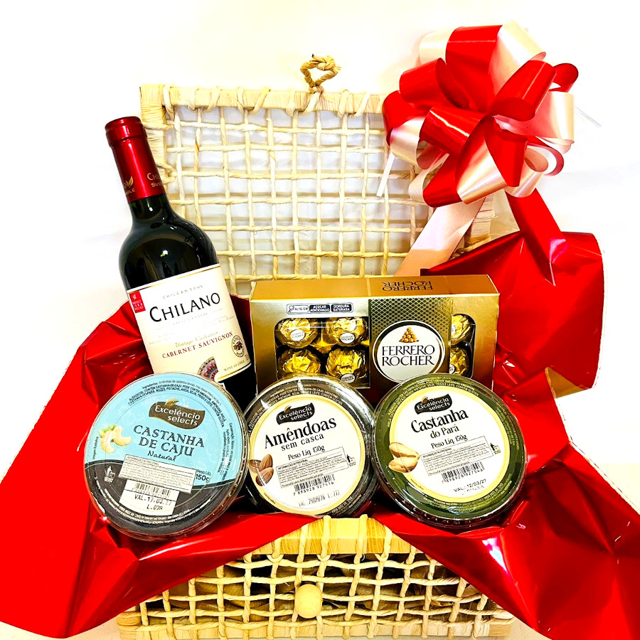 Cesta de P�scoa com Vinho